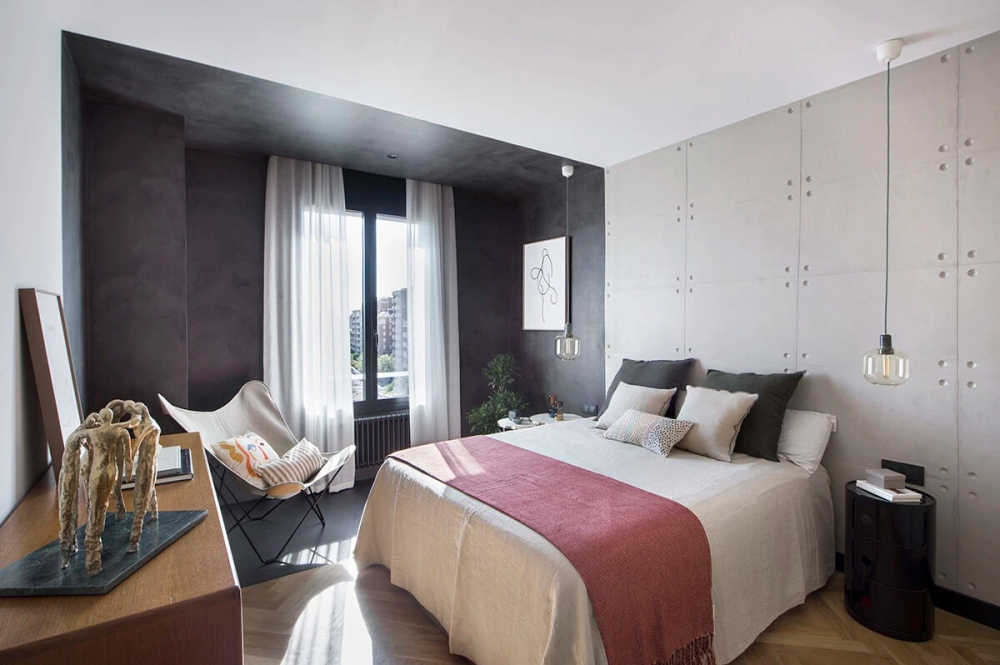 简约高级灰风格室内设计家装案例-主卧 简约高级灰风格室内设计家装案例-主卧