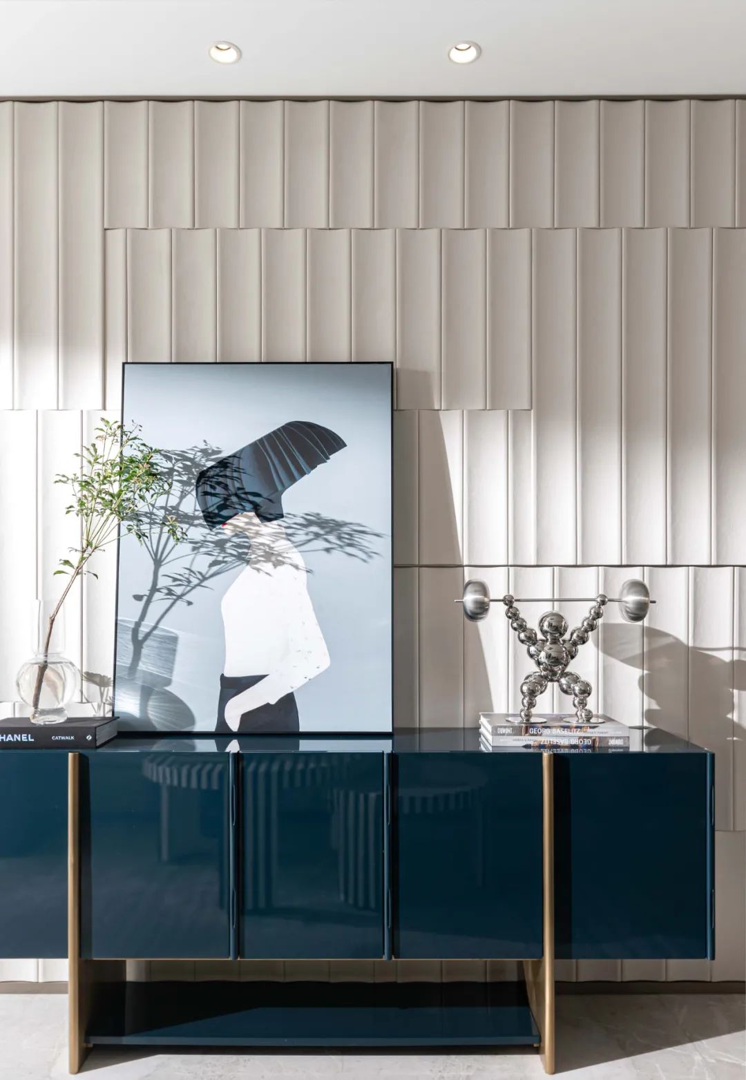 现代轻奢风格室内设计家装案例-客厅边柜 现代轻奢风格室内设计家装案例-客厅边柜