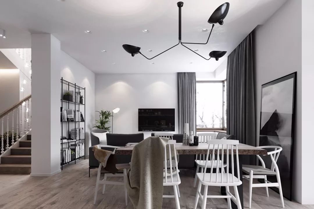 佛山装修公司现代极简风格复式装修效果图-餐厅 佛山装修公司现代极简风格复式装修效果图-餐厅