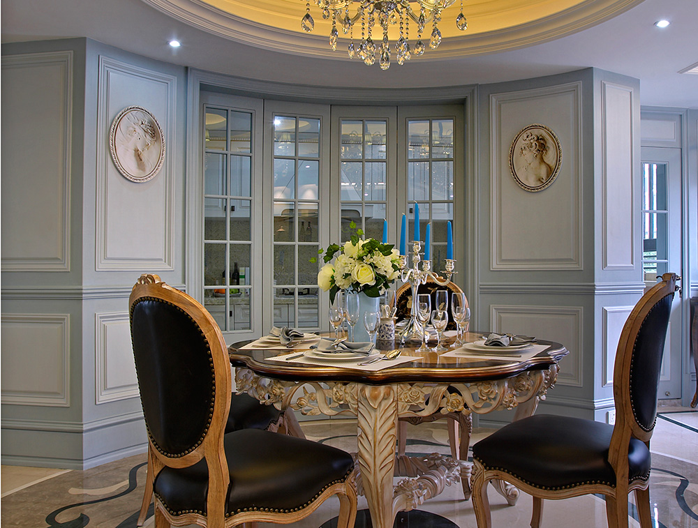 绿地外滩公馆三居165平米奢华欧式风格装修案例-餐厅 绿地外滩公馆三居165平米奢华欧式风格装修案例-餐厅
