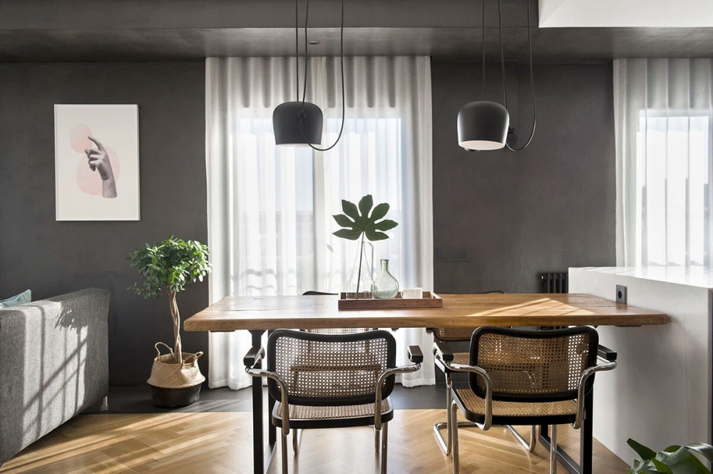 简约高级灰风格室内设计家装案例-餐厅 简约高级灰风格室内设计家装案例-餐厅