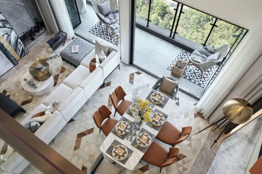 现代轻奢风格家装设计室内装修效果图-客餐厅 现代轻奢风格家装设计室内装修效果图-客餐厅