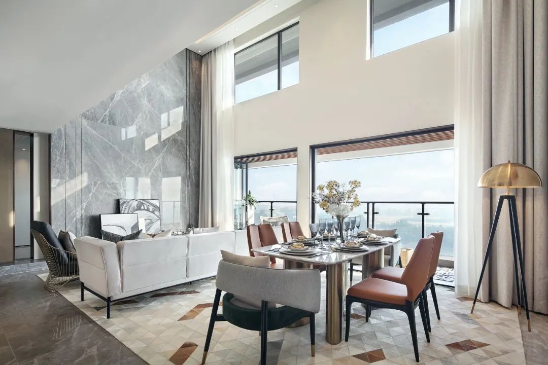 现代轻奢风格家装设计室内装修效果图-餐厅 现代轻奢风格家装设计室内装修效果图-餐厅