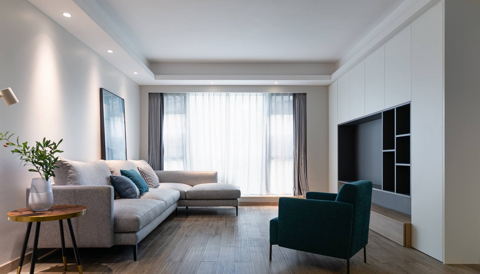 现代简欧风格家装设计室内装修效果图-客厅 现代简欧风格家装设计室内装修效果图-客厅